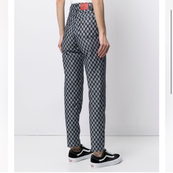 Fiorucci Checkered Y2K Straight Leg Jeans - Picture 2 of 6